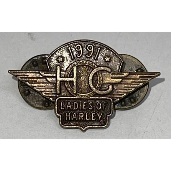 1991 HARLEY OWNERS GROUP HOG H.O.G. LOH LADIES CHAPTER MEMBER PIN - Picture 3 of 6